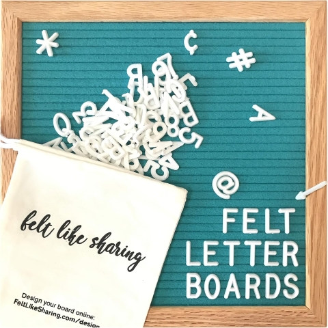 Felt Letter Board 10x10 (Tantilizing Teal)